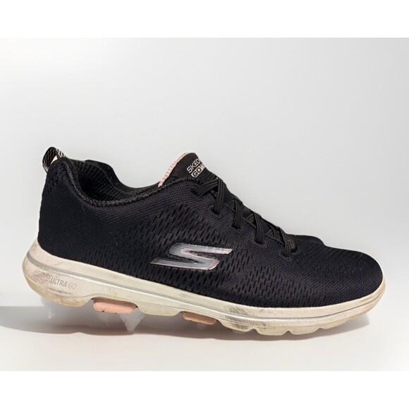 Skechers Shoes - Skechers Black/Light Pink Go Walk 5 Lake Views Womens Lace Up Size 9